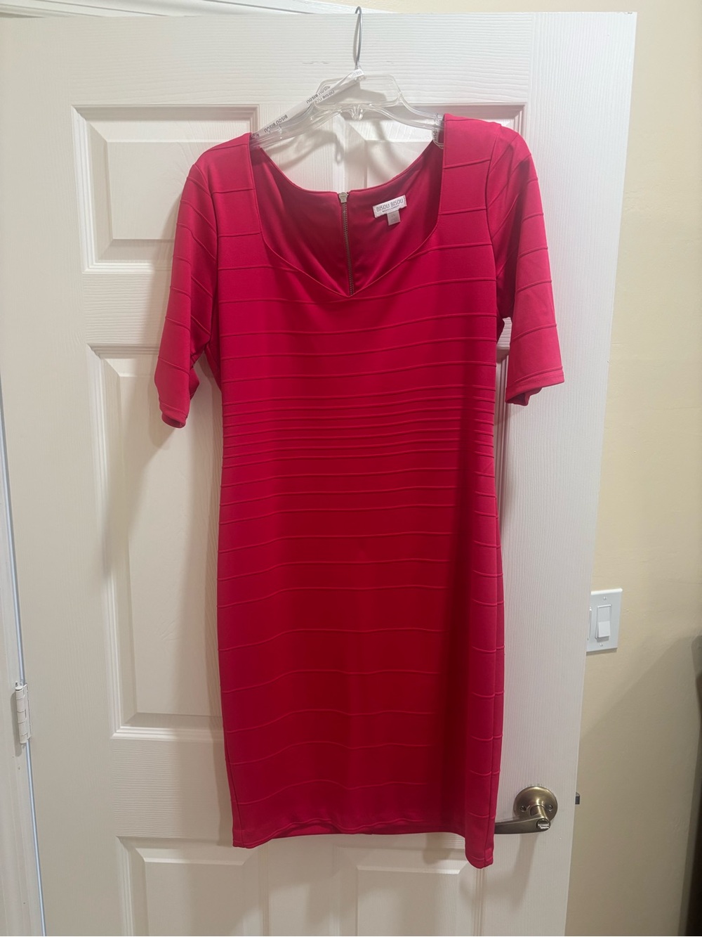 Bisou Bisou Fuchsia Midi Sheath Dress